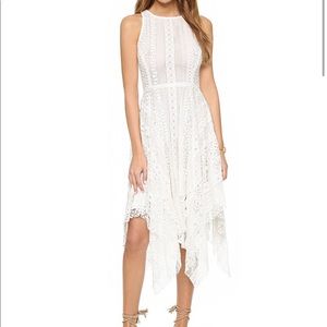 White crochet dress, perf for bridal shower